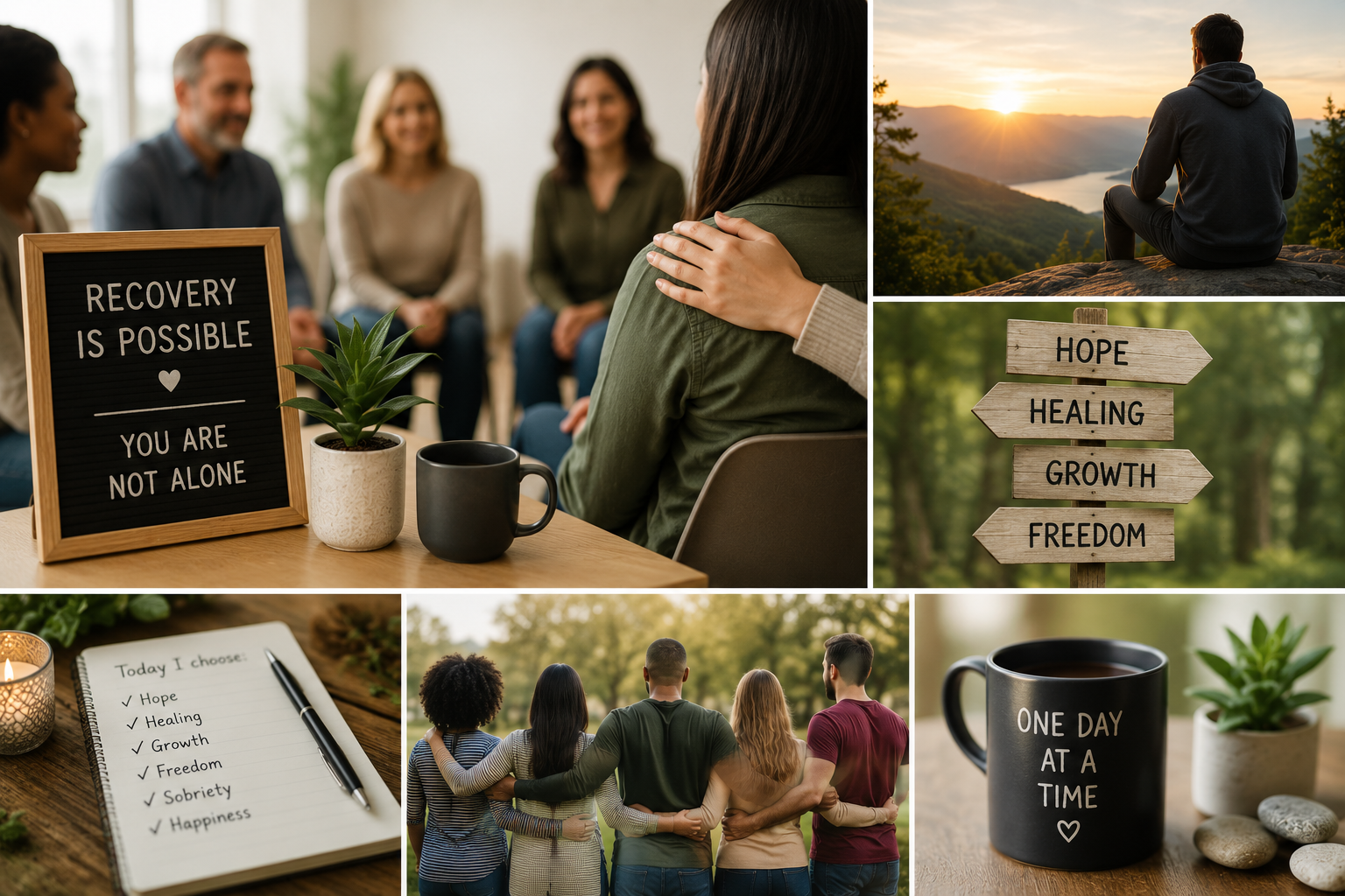 Mental health recovery collage imagery | Holistic Menus