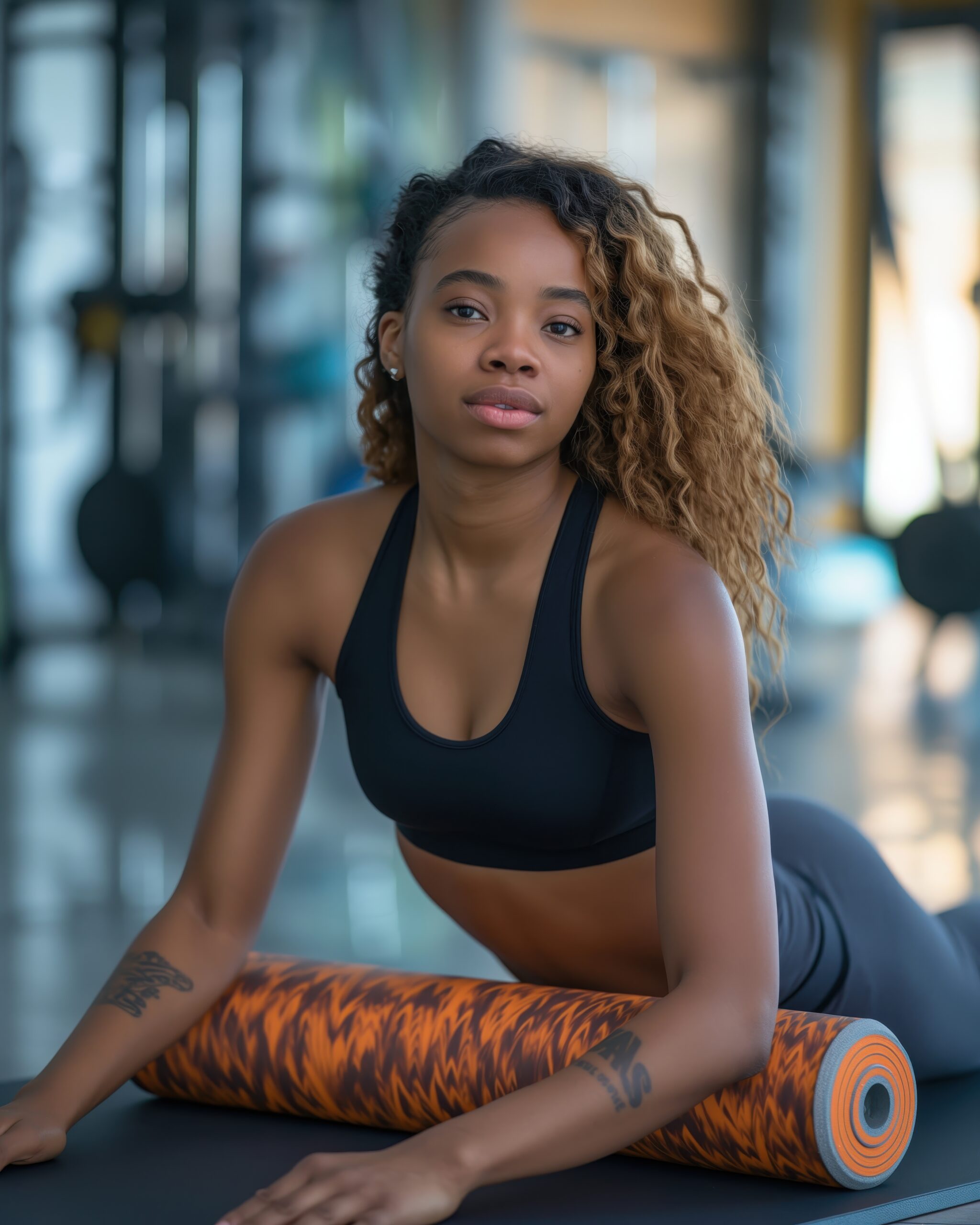 Woman resting on foam roller | Holistic Menus